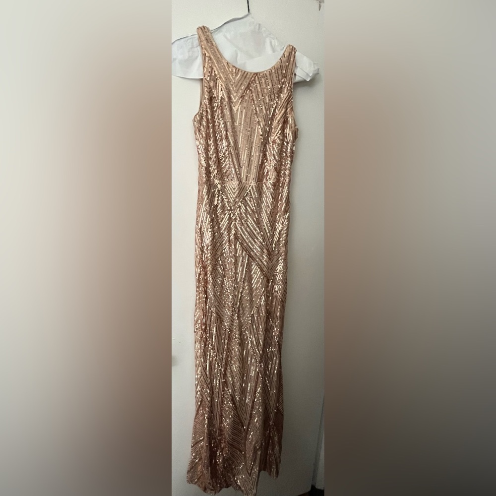 Luxedo Rose Gold Evening Gown